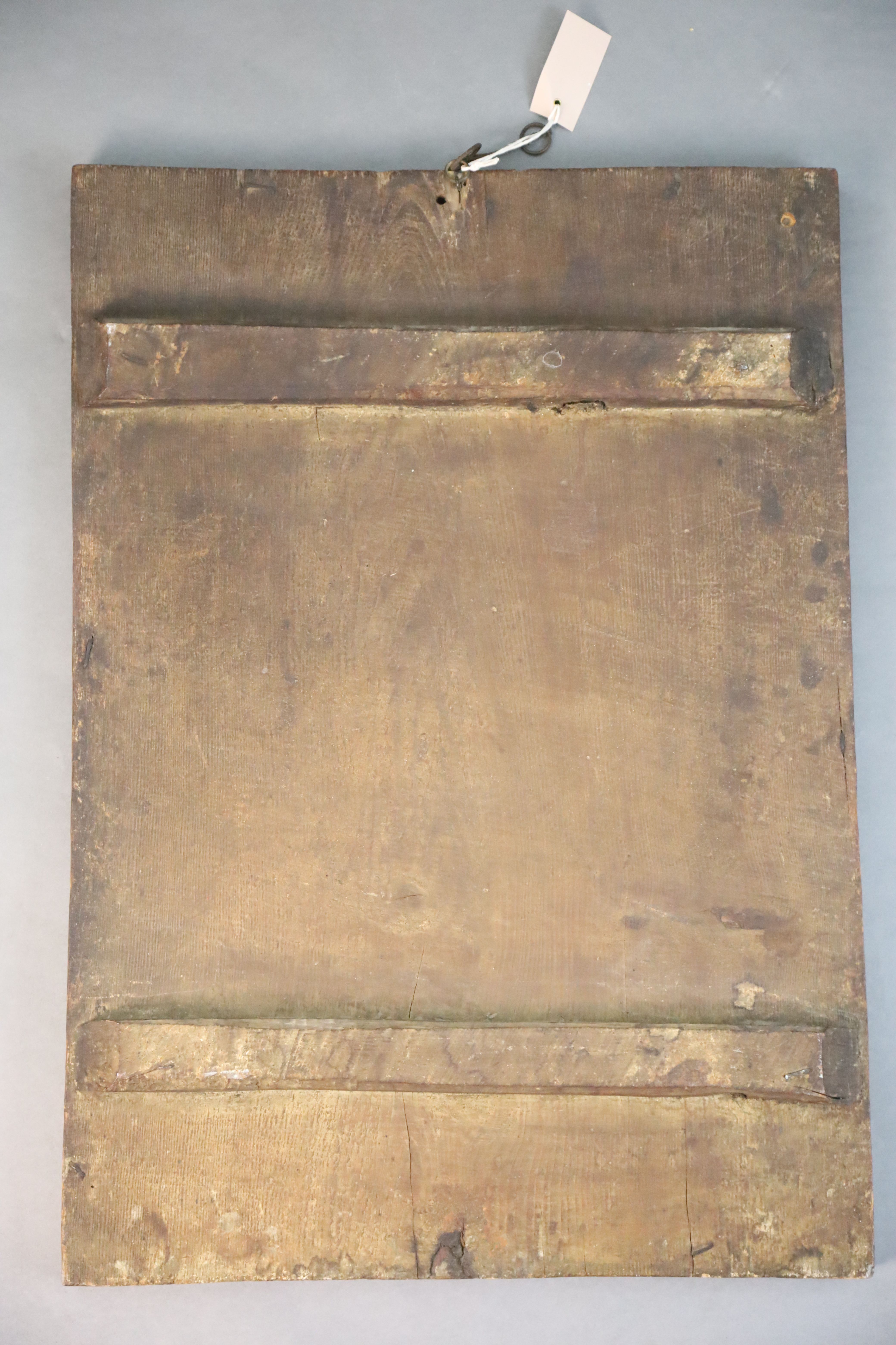 An 18th/19th century Greek tempera on wooden panel icon, 27.75 x 19.75in.